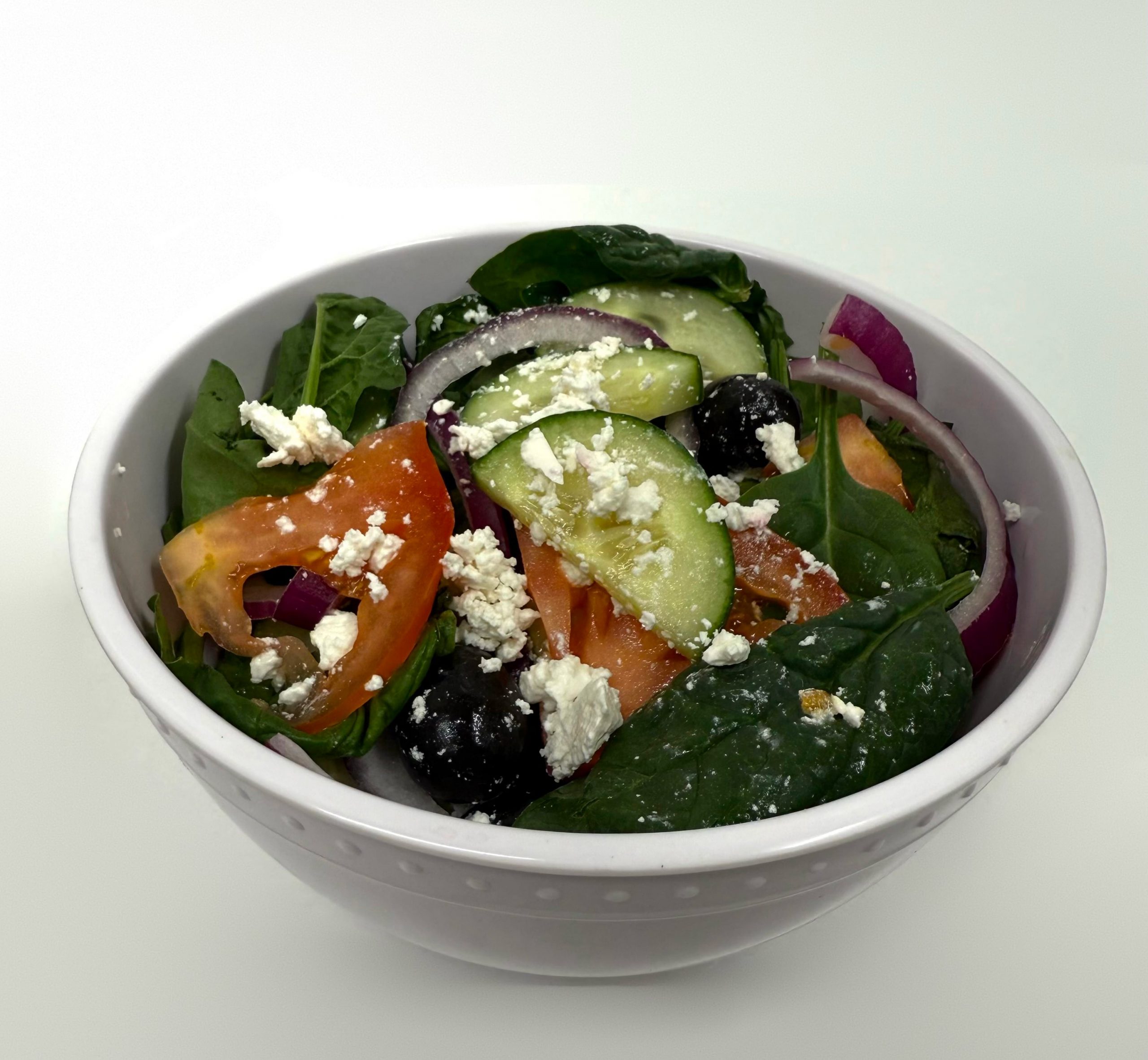 Spinach with Feta cheese salad